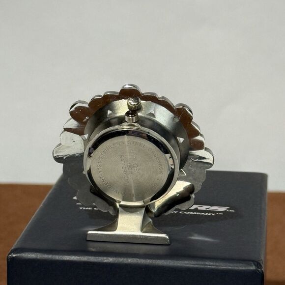 Vintage Mini Desk Clock Quartz Vanity/Dresser/Mantle Clock Pink & Red Rhinestone - Picture 5 of 7